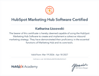 HubSpot Marketing Hub certification